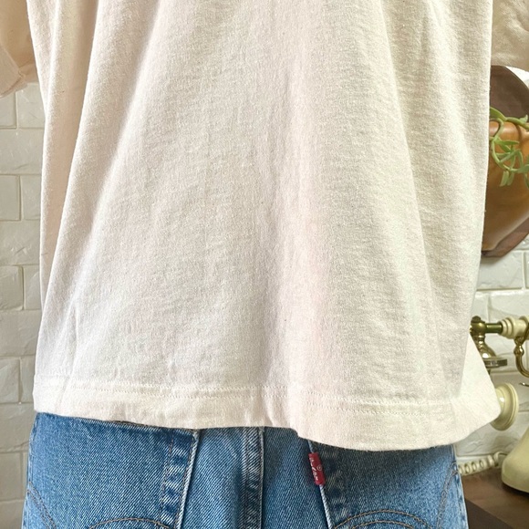 Vintage 1990s Nautical Striped + Stars Patchwork Studded Cropped T-Shirt - Picture 11 of 15